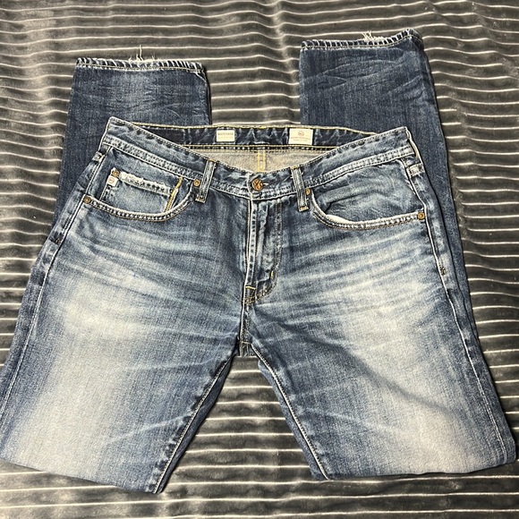 🔥🔥 AG ADRIANO GOLDSCHMIED “Matchbox”Slim Straight Jeans - 34x32 - EXCELLENT - Picture 4 of 13